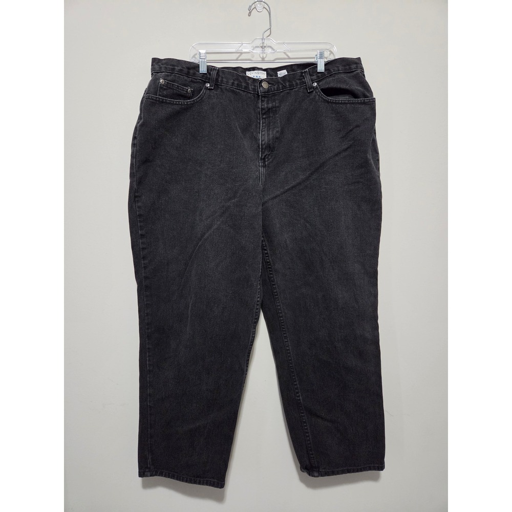 Covington‎ Womens High Rise Straight Leg Black Denim Jeans Plus Size 24WP Cotton